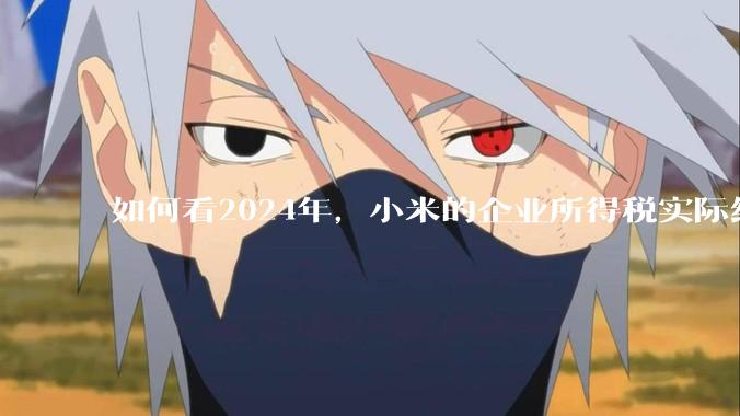 如何看2024年，小米的企业所得税实际纳税额超过华为？