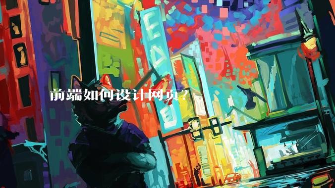 前端如何设计网页？